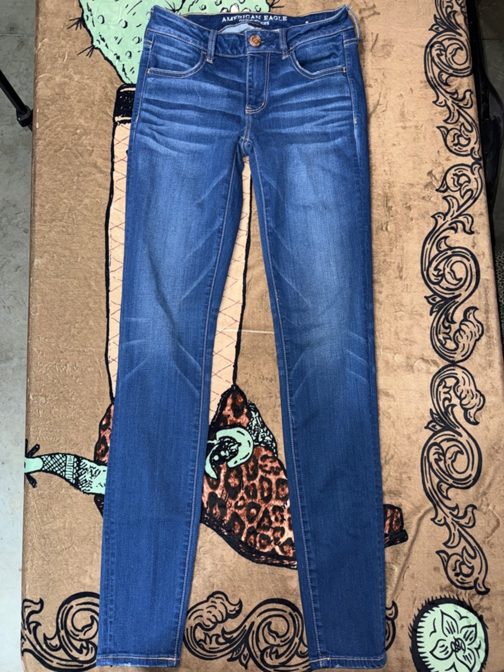 American Eagle Outfitters Women's Dark Blue Skinny Jeans 4XL